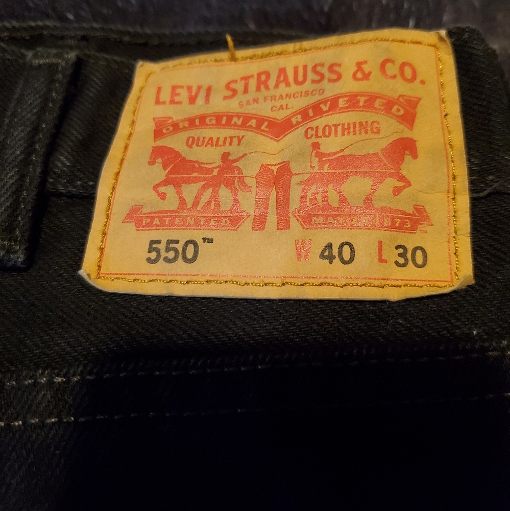 LEVI'S 550 Men's Jeans Black Size W40 x L30